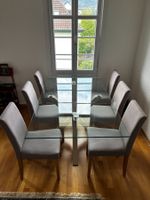 Esstisch Glas mit 6 Stühlen guter Zustand