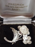 Vintage Brosche Silber 835 wunderschön filigran kunstvoll