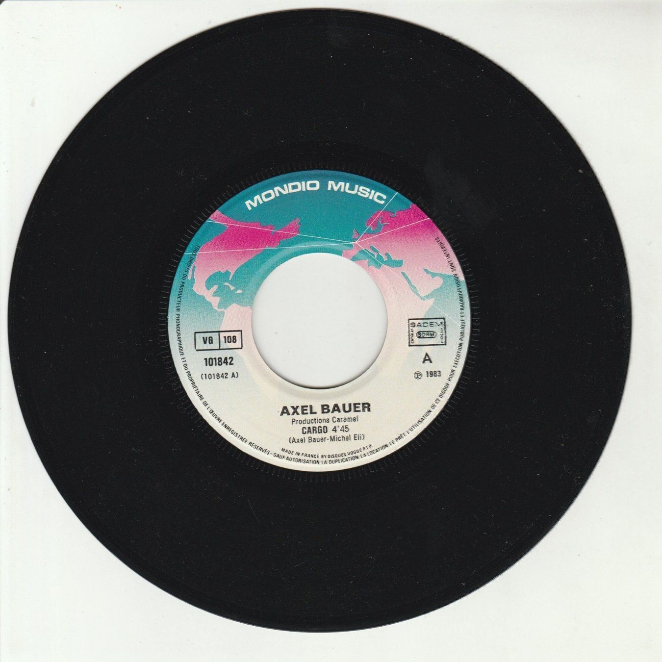 Schallplatten: Axel Bauer - Cargo 7" Vinyl 1983 – Gebraucht aus Tübach von JamesStone 2