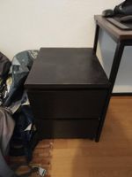 2 tables de chevet en bois noir