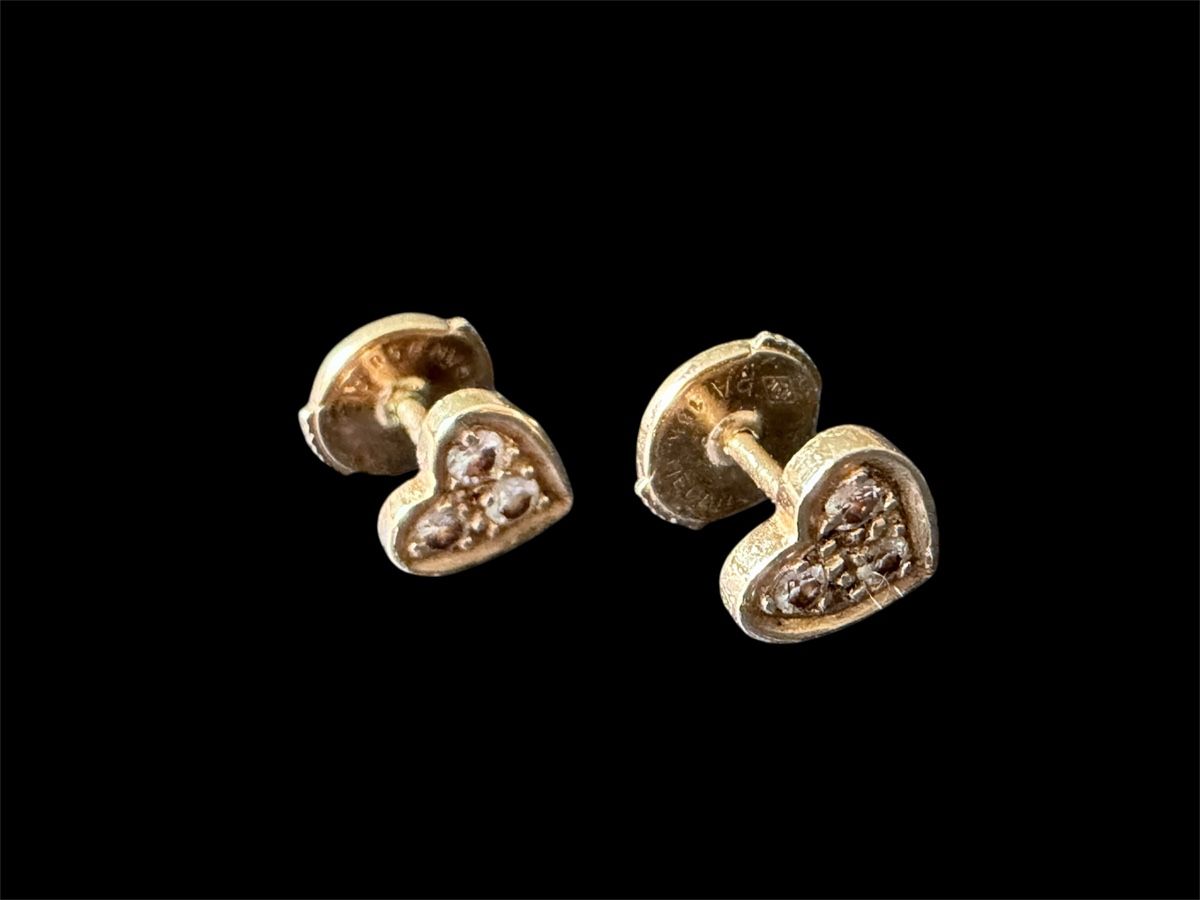 Orecchini pendenti & Orecchini a lobo: Ohrstecker Herzform mit 6 Brillanten – Usato da Hagendorn venduto da meryem79