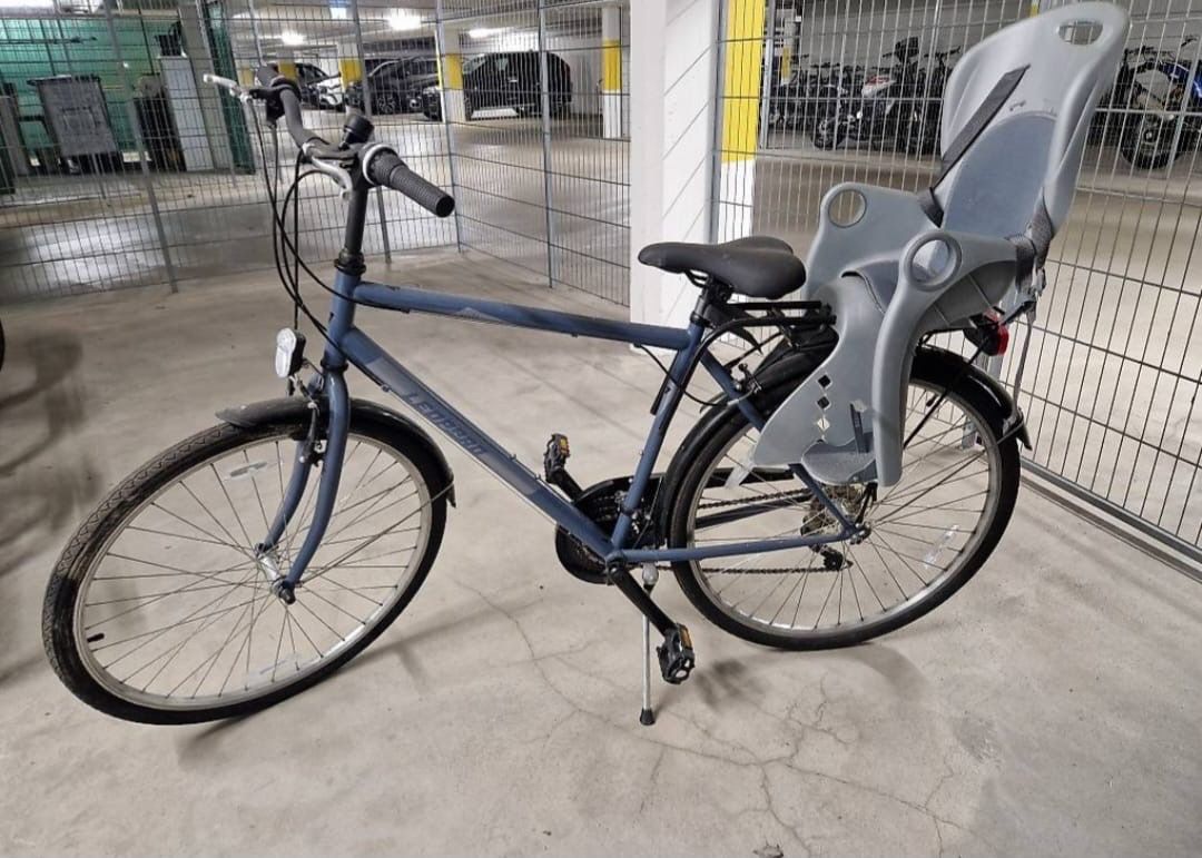 Leopard Biciclette: Leopard bicycle with child seat - ready for spring! – Usato da Rheinfelden venduto da Wiseman89