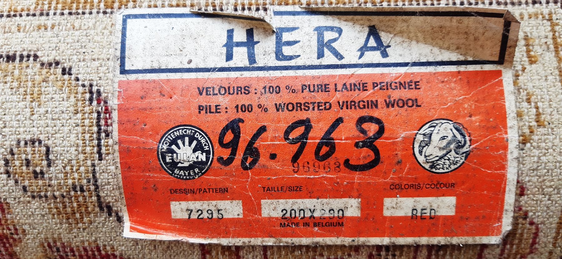 Tappetini fitness: Tapis Hera Laine vierge rouge – Usato da Courtételle venduto da Sircaya 3