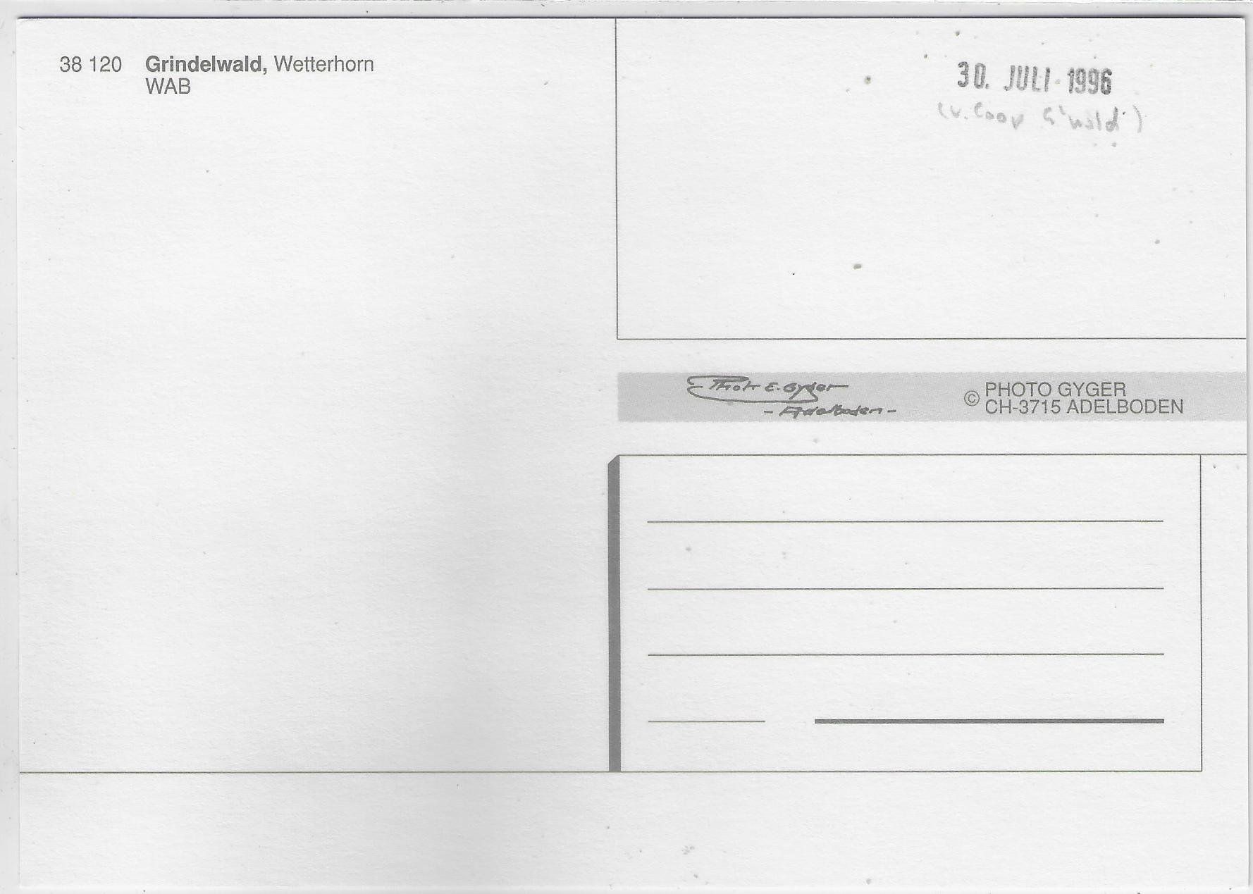 Cartes postales: Wengernalpbahn WAB - Grindelwald – D'occasion à Ettingen par Kartenplanet 1