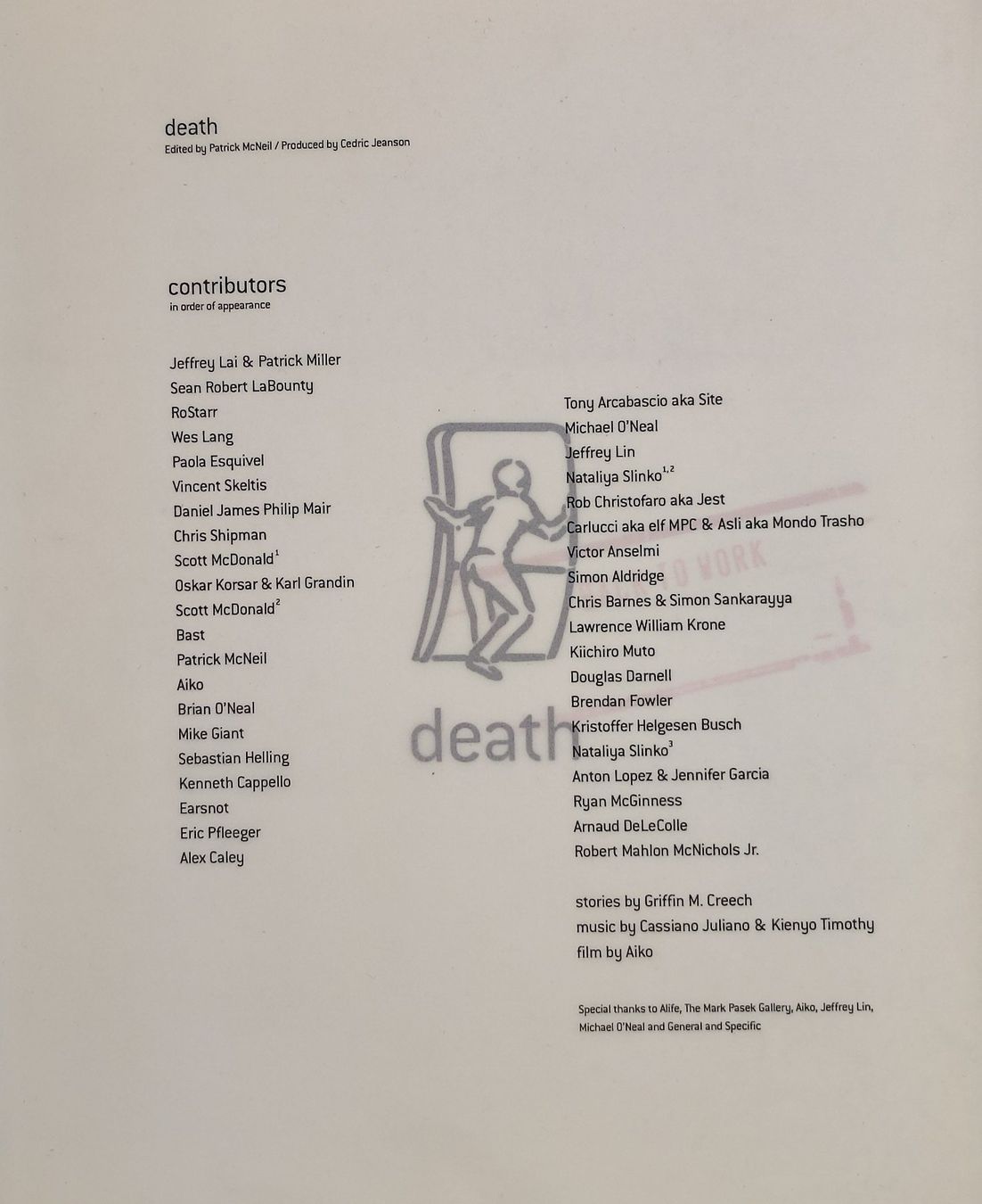 Libri: ARTISTS BOOKS - DEATH - PATRICK MCNEIL – Usato da Goldach venduto da Gaip 8