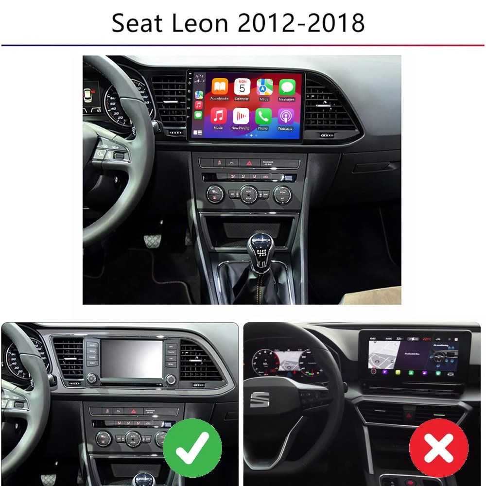 Navigatori: Autoradio Seat Leon 3 Carplay Android Navi RDS GPS – Nuovo e nell'imballaggio originale da Chiasso venduto da online.shop 2