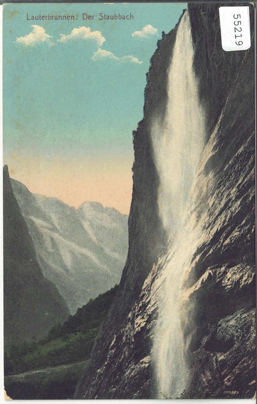 Ansichtskarten: Lauterbrunnen - Der Staubbach – Gebraucht aus Ettingen von Kartenplanet