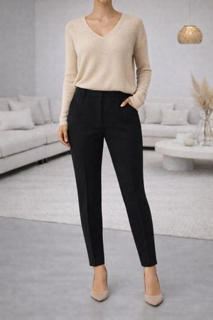 PANTALON NOIR TAILLEUR ZARA T36