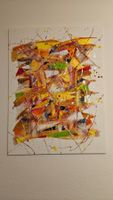 Tableau abstrait, couleurs vives, parfait pour l'automne!