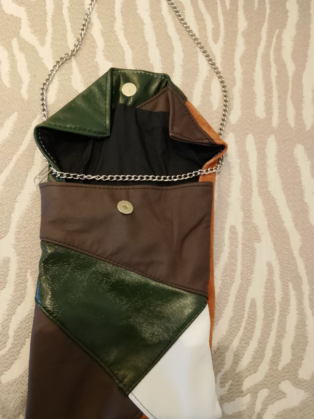 Borse da donna: Umhängetasche Patchwork Leder gemischt braun – Nuovo (secondo la descrizione) da Bellikon venduto da MellonCollieMitTwint 4