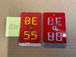 2 Velo Nummern BE 1955 und 1988