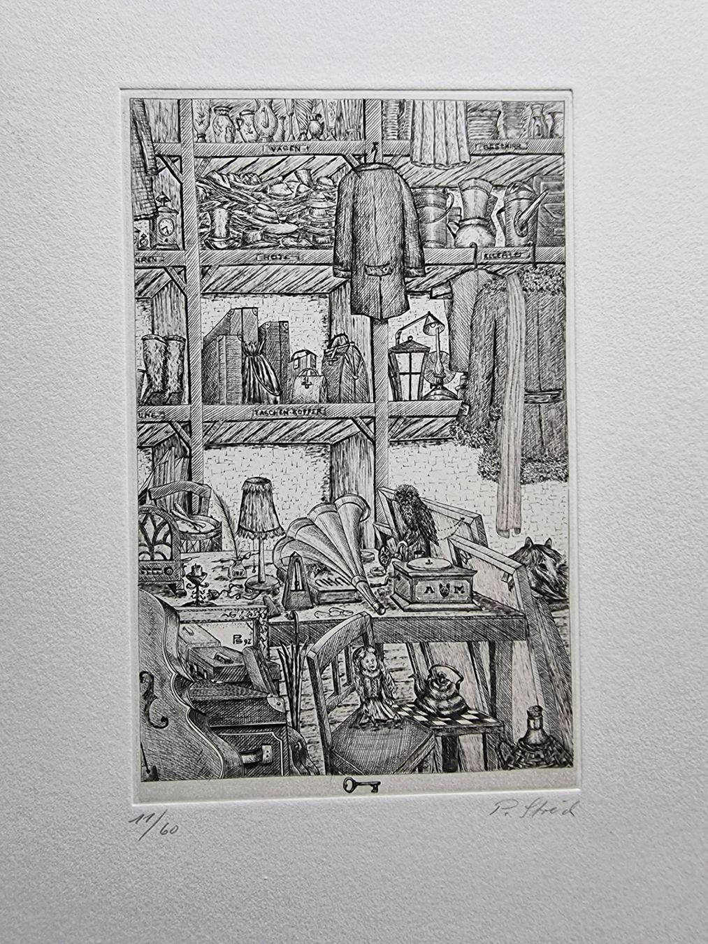 Grafica & Litografie: PETER STREICH RADIERUNG SIGNIERT NUMMERIERT – Usato da Gersau venduto da grafik-kunst 1