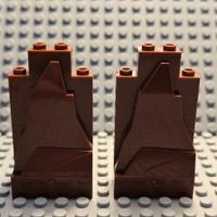 Lego 2x Bergspitzen rotbraun-neu