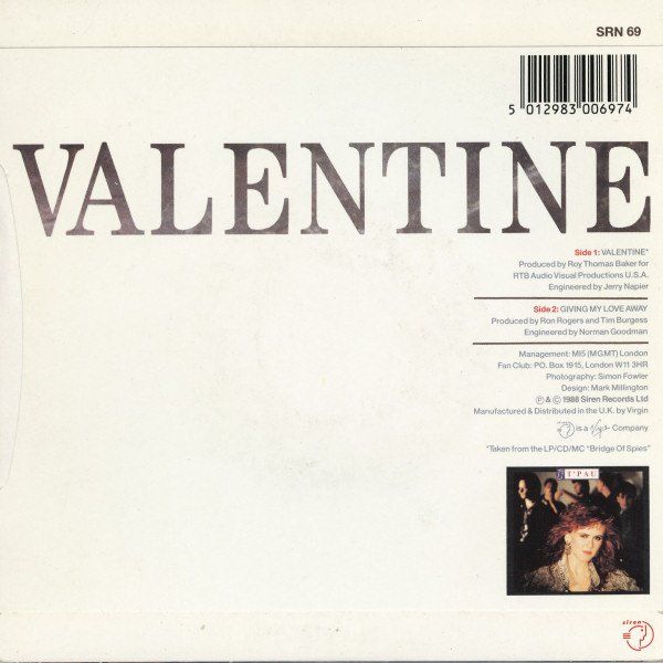 Schallplatten: T'Pau: Valentine 7" – Neu (gemäss Beschreibung) aus Steinhausen von Vilivinili 1