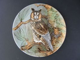 Wandteller * LONG-EARED OWL * Michael B. Sawdy - Coalport