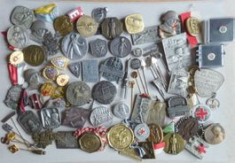 ++ Sammlung Anstecker, Abzeichen, auch viel Silber mitdabei