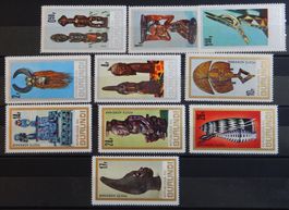 Burundi Kat. 335-344 ** 1967 Masken und Figuren