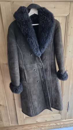 Vintage Mantel Fell/Leder
