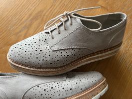 Damen Schnürschuhe grau Grösse 39 gebraucht guter Zustand