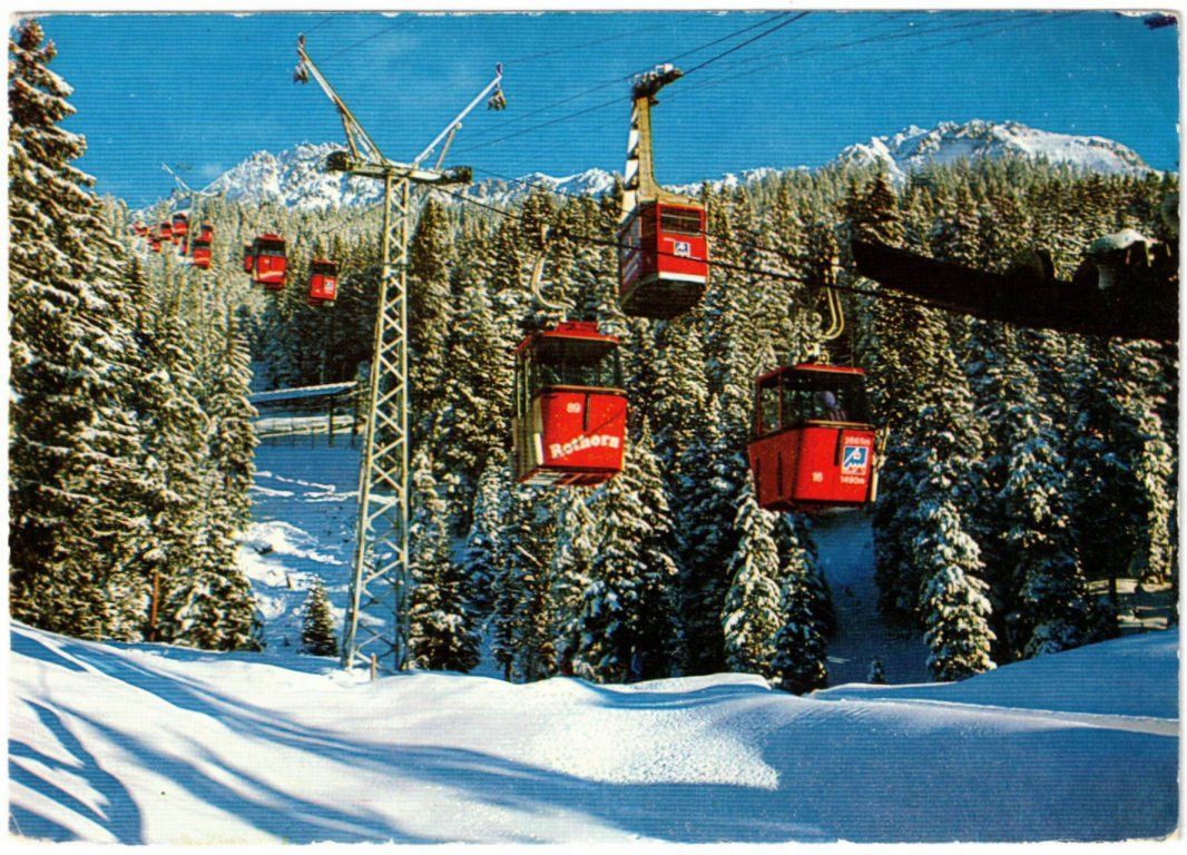 Cartoline postali: Lenzerheide - Gondelbahn + Luftseilbahn Scharmoin – Usato da Binningen venduto da Mountainrider