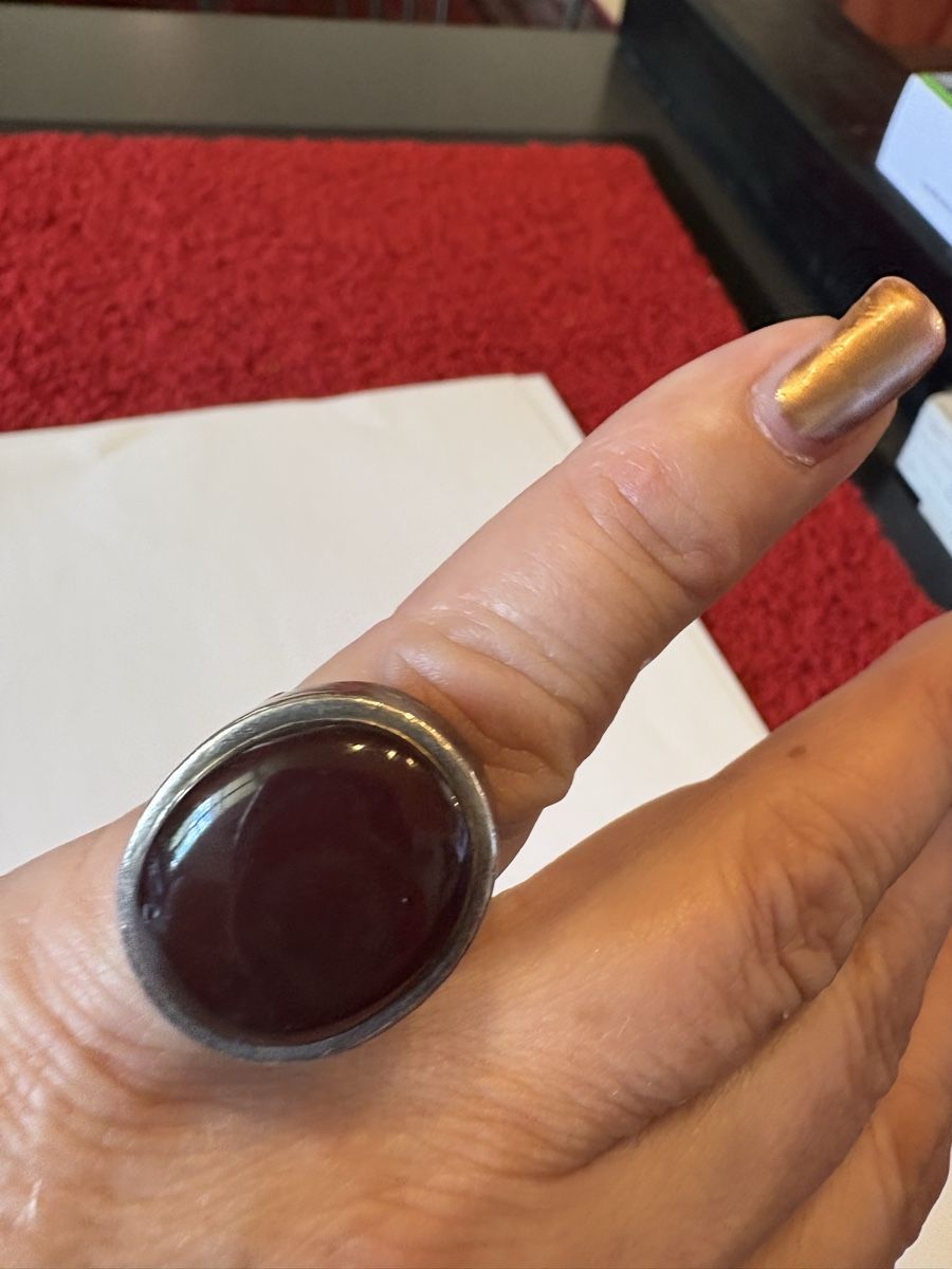 Bagues: 925 carnelian Ring silber  – D'occasion à Murten par Tzaugg 2