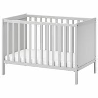 IKEA SUNDVIK Babybett, Grau, 60 × 120 cm – Top Zustand