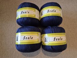 4 Knäuel Wolle dunkelblau 100% Polyacryl