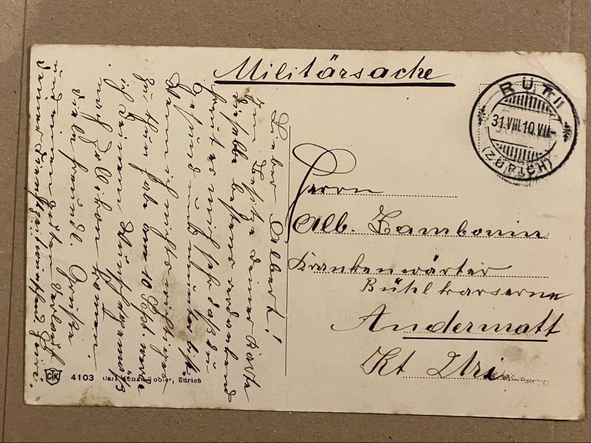 Ansichtskarten: Historische Ansichtskarte Rüti ZH - 1910 – Gebraucht aus Bauma von Baumer71 1