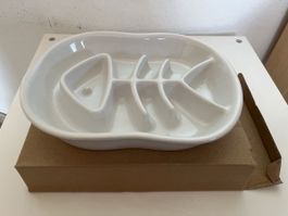 NEU OVP Keramik Antischling Napf weiss