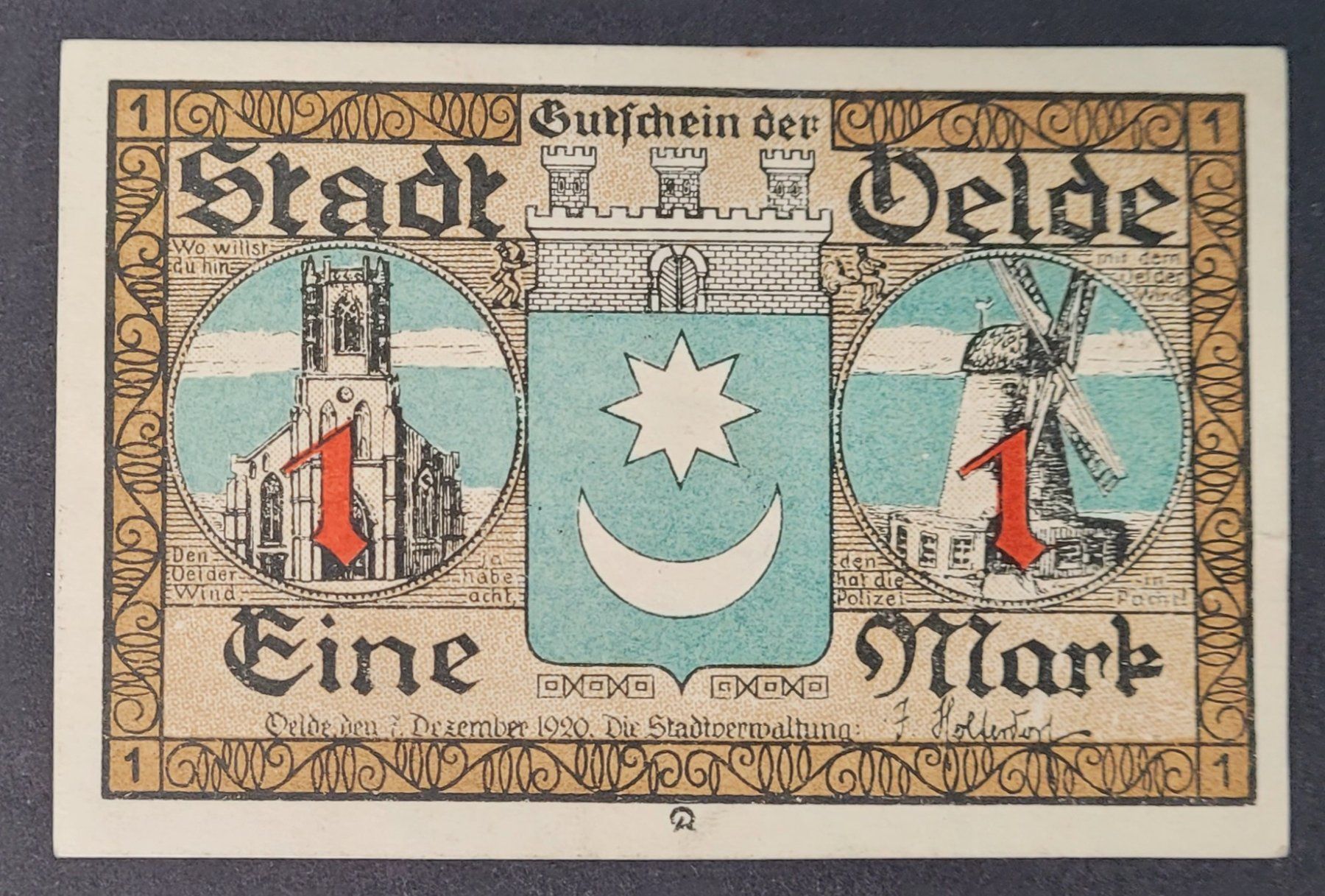 Banconote: 1 MARK / OELDE 1920 – Nuovo (secondo la descrizione) da Mumpf venduto da antonio_schweiz_961