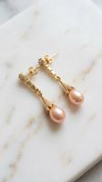 Boucles d'oreilles perles dorées