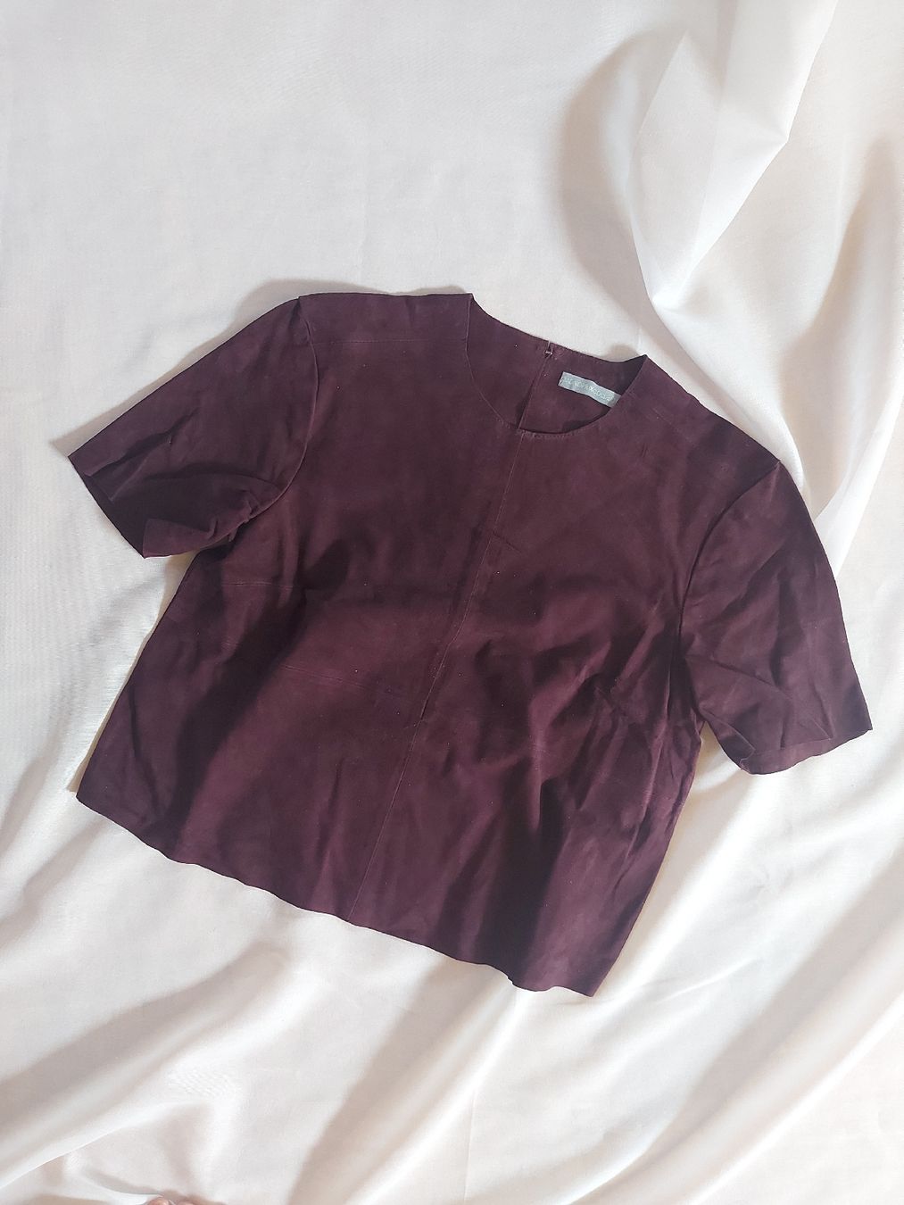 Top: Crop top vintage en cuir - T. S – Usato da Lausanne venduto da Super-cerise