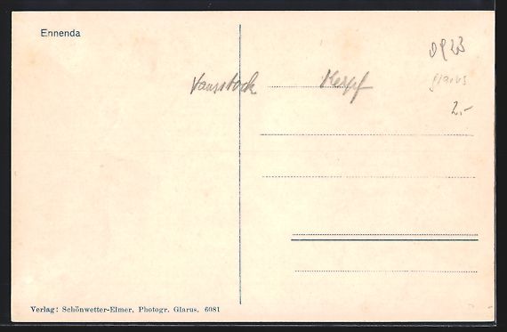Cartoline postali: AK Ennenda, Ortsansicht mit Bergpanorama – Usato da Berlin venduto da bartko-reher 1
