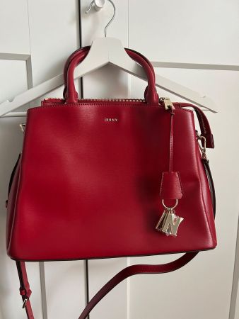 DKNY Red Leather Bag - 24x31cm - NEW