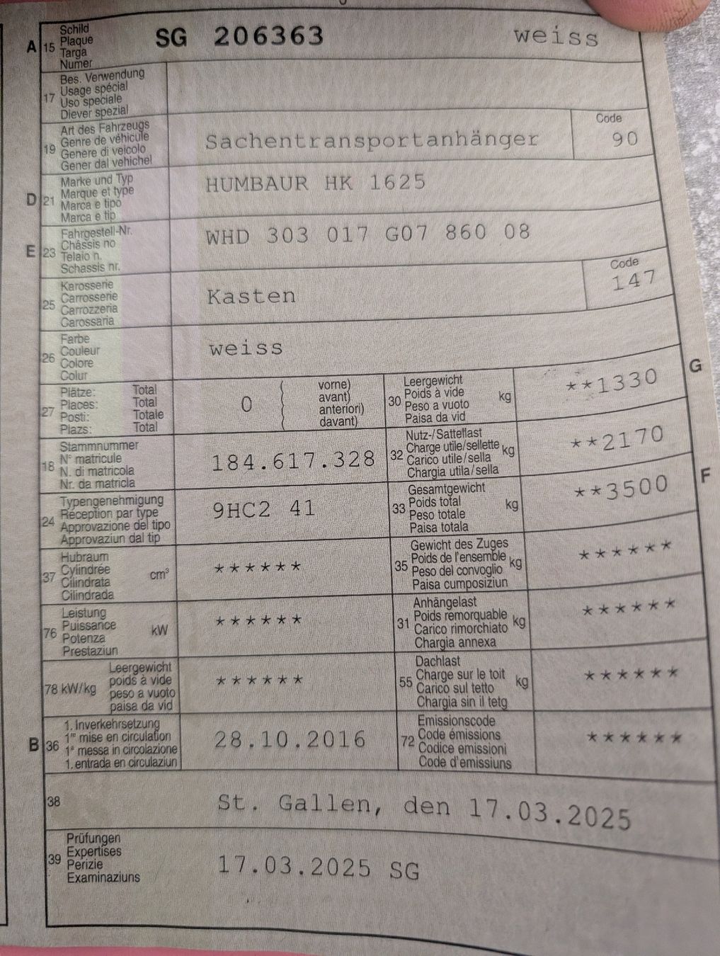 Humbaur Rimorchi: Kasten Anhänger Humbauer – Usato da Bazenheid venduto da BMZentrumGmbH 9