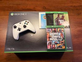 Xbox One X 1 TB – Top Zustand mit Zubehör und GTA V