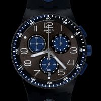 SWATCH Chronographe „Kaicco“, Black & Blue, No box & papers