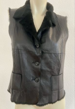 🖤 Dibari Damen-Gilet aus Leder, Gr 38, Zeitlos & Elegant 🖤