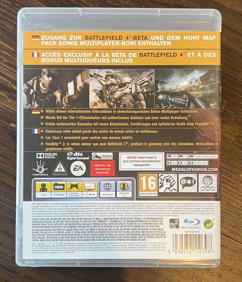 Sony Spiele: Medal of Honor - Warfighter – Gebraucht aus Thalheim von stuffforsale 1
