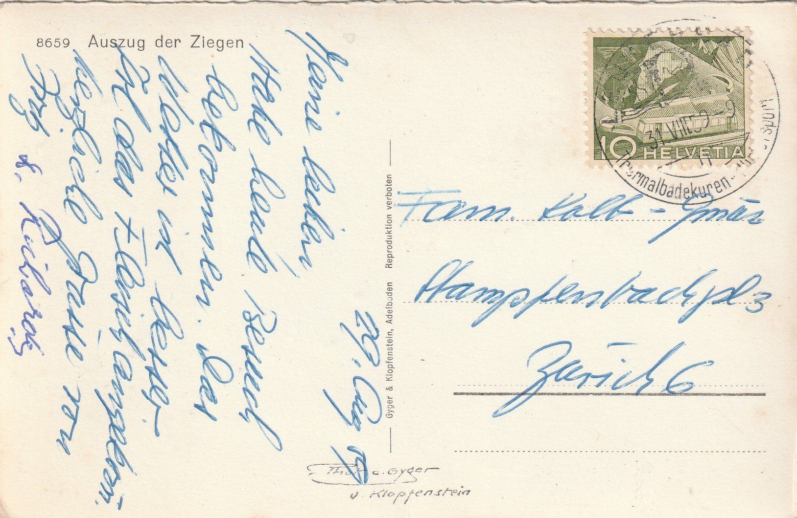 Cartes postales: Auszug der Ziegen – D'occasion à Rorschacherberg par fratovi2 1