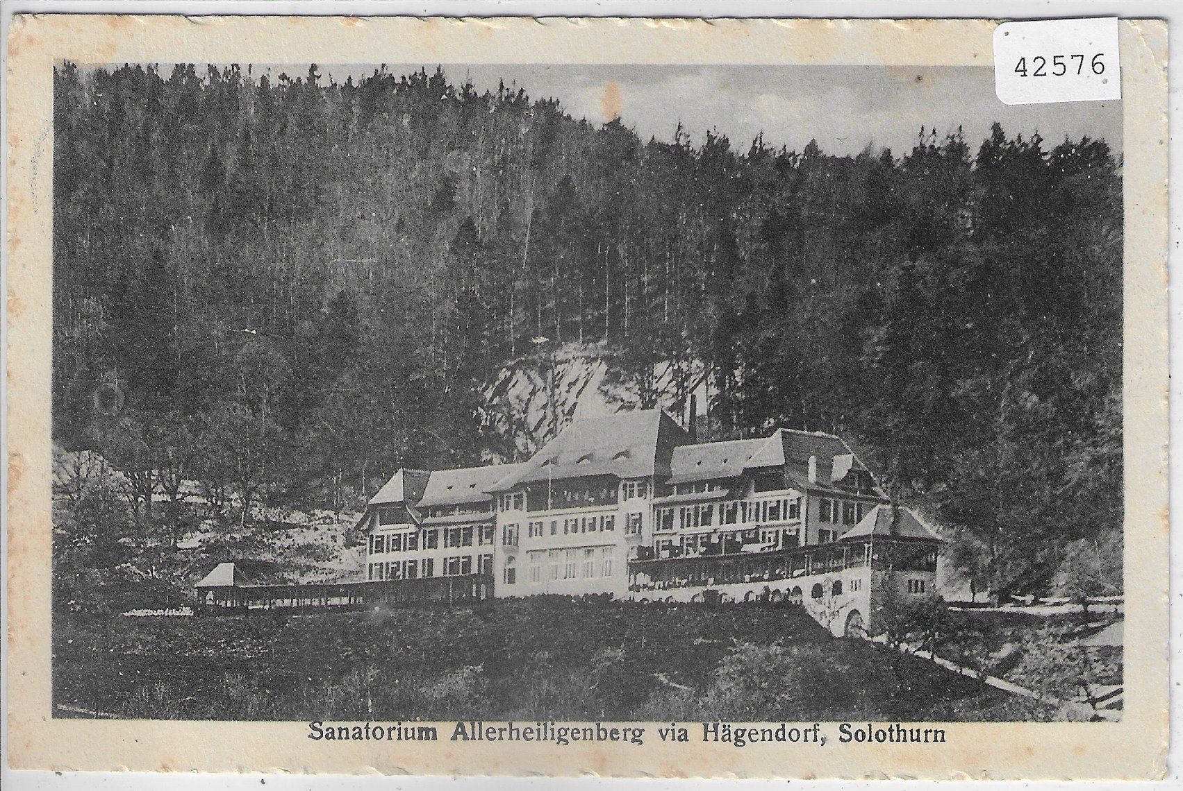Cartoline postali: Sanatorium Allerheiligenberg via Hägendorf – Usato da Ettingen venduto da Kartenplanet