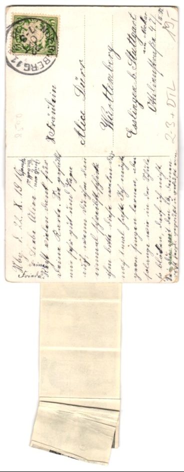 Cartoline postali: Leporello-AK Nürnberg, Postbote mit Bri – Usato da Berlin venduto da bartko-reher 1