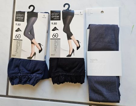 2Paar 3/4 Leggings ellen amber + 1 Strumpfhosen/Tights  Gr.L