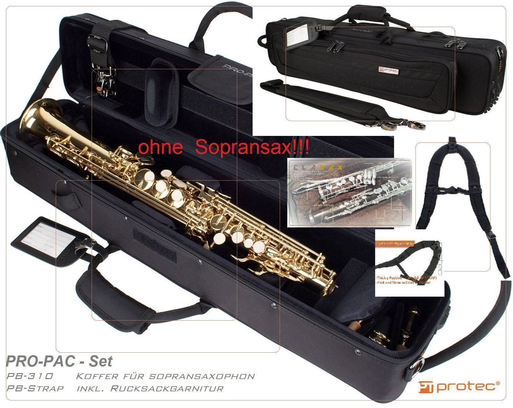 Musikinstrumente: Protec Sopransaxkoffer mit Rucksacksystem – Neu und originalverpackt aus Rotkreuz von CLASAX
