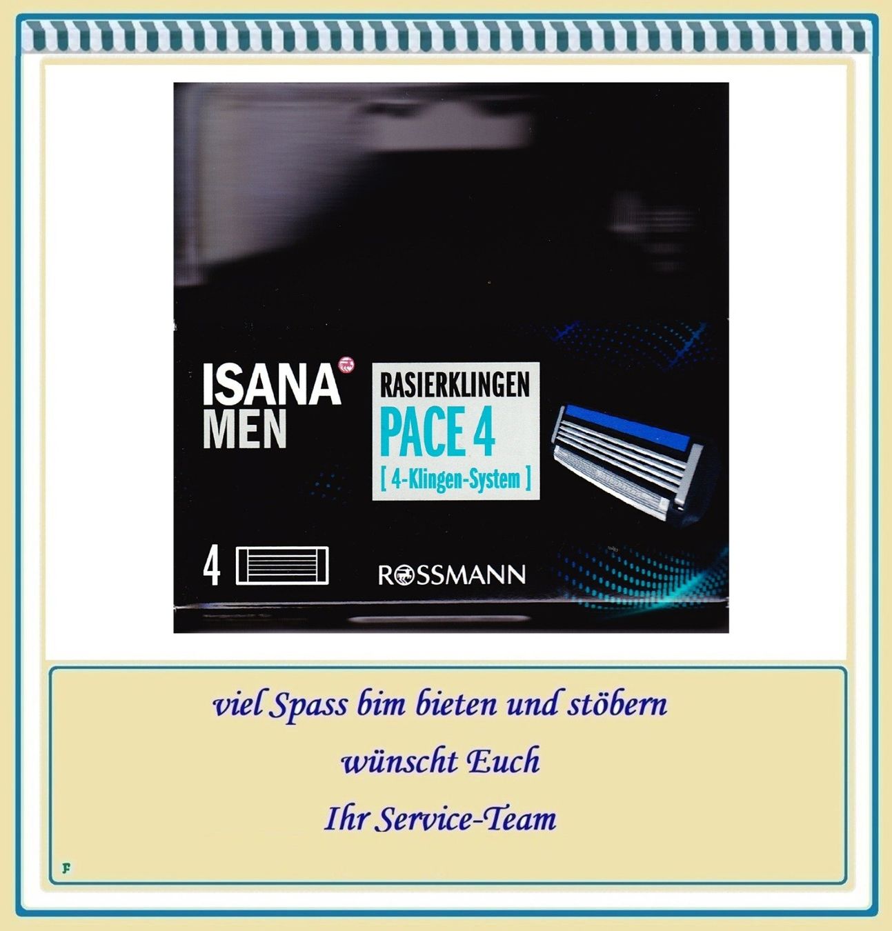 Rasoi & Lamette da barba: ISANA® MEN • PACE 4 • Nassrasierer – Nuovo e nell'imballaggio originale da Münchwilen TG venduto da FLOHMIFLITZER 3