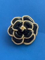 Luxus Elegante  Brosche Blume 🌼 Farbe: Gold/ Schwarz