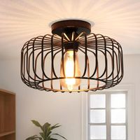 Deckenlampe Metall schwarz E27 modern für Küche Flur