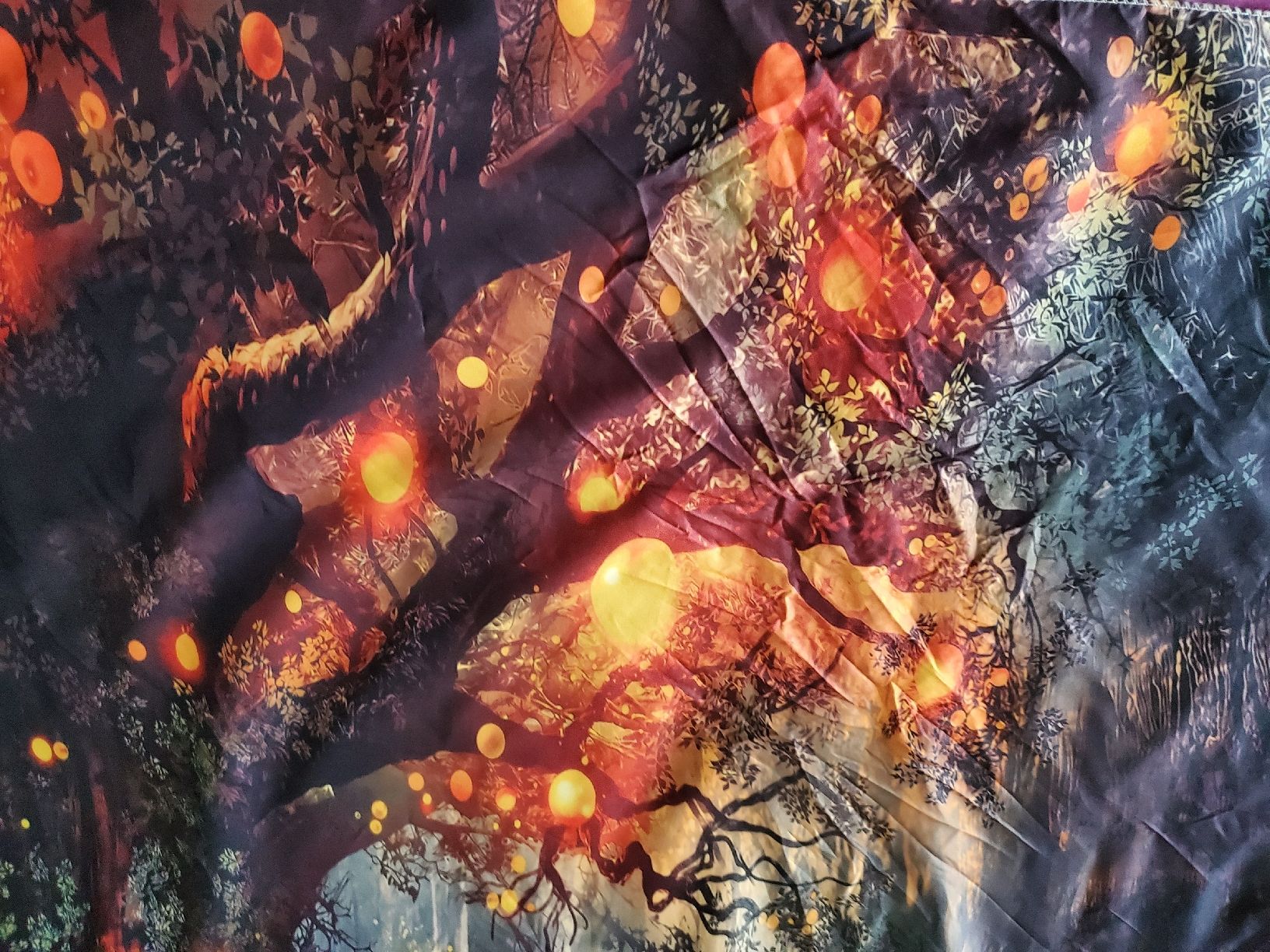 Coperte: Wandteppich/Anhang mit m Waldmotiv,Lebensbaum – Usato da Wetzikon ZH venduto da Wetzicardo25 1