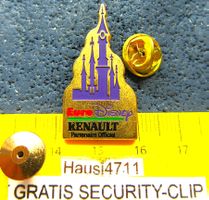 EURO-DISNEY SCHLOSS RENAULT AUTO PIN GOLDIG GEPRÄGT