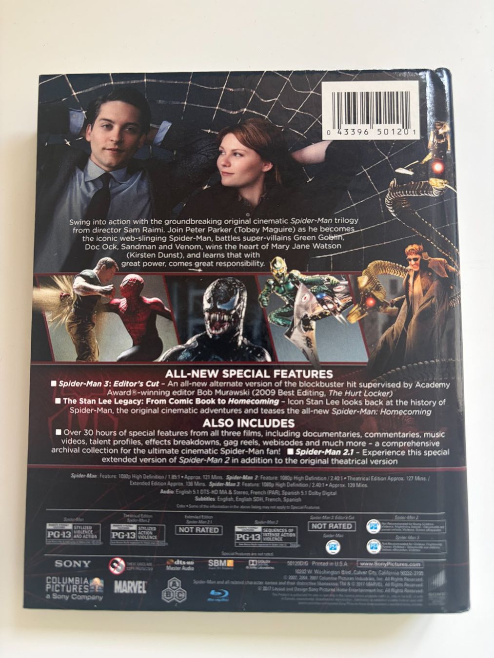 Tutti i DVDs: SPIDER-MAN - Trilogie - Mediabook Limited Edition – Nuovo (secondo la descrizione) da Luzern venduto da cole.trickle 1